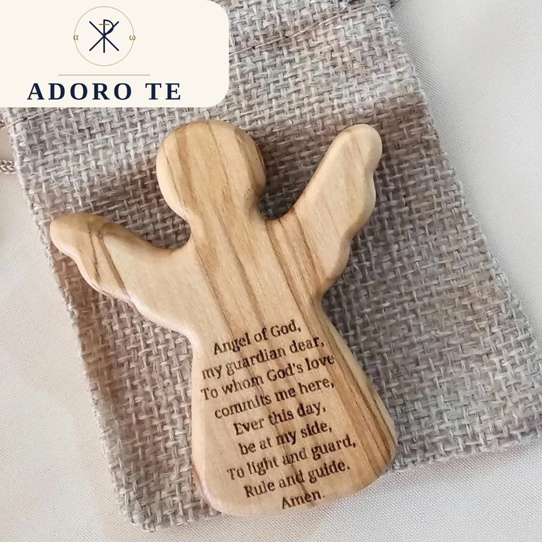 Angel Olive Wood Cross