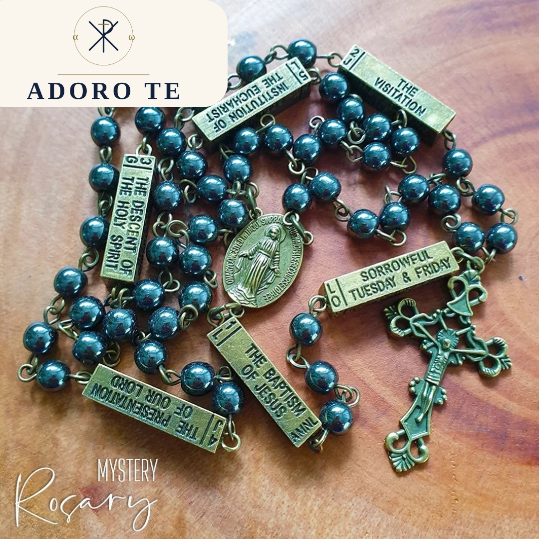 Hematite Mystery Rosary