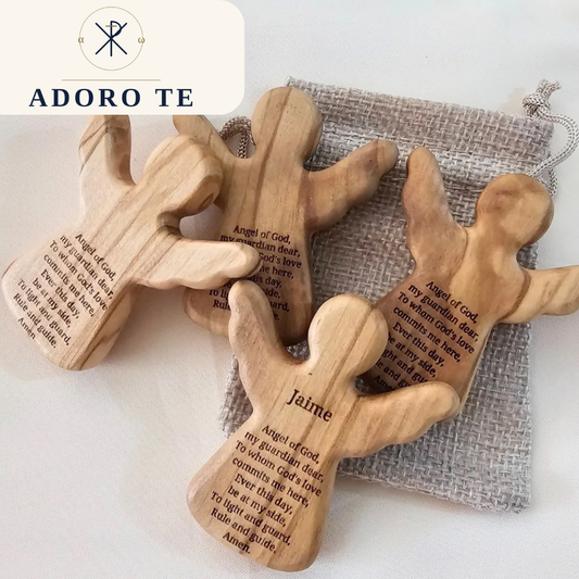 Angel Olive Wood Cross