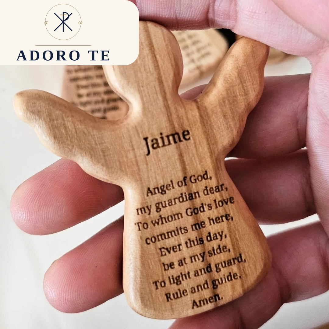 Angel Olive Wood Cross