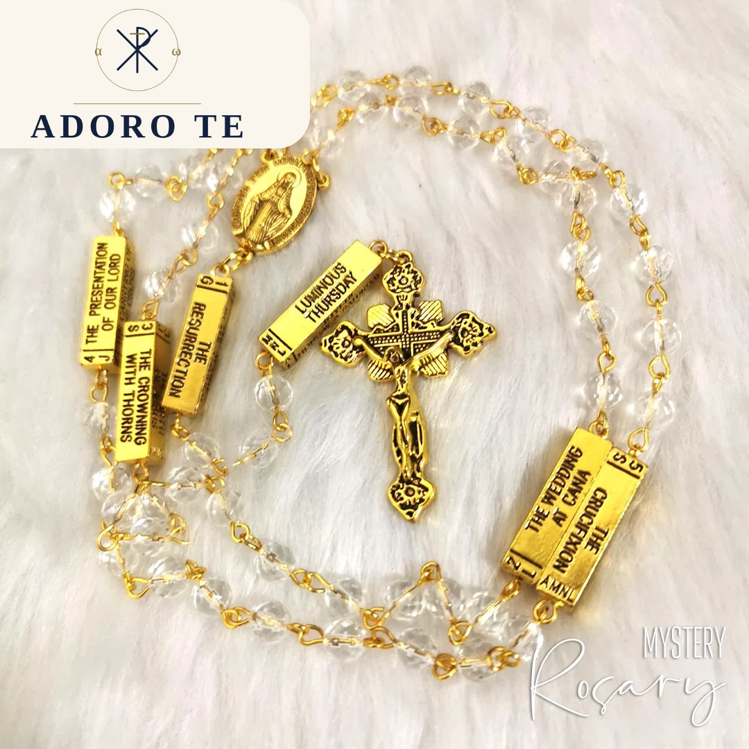 Clear Quartz Mystery Rosary