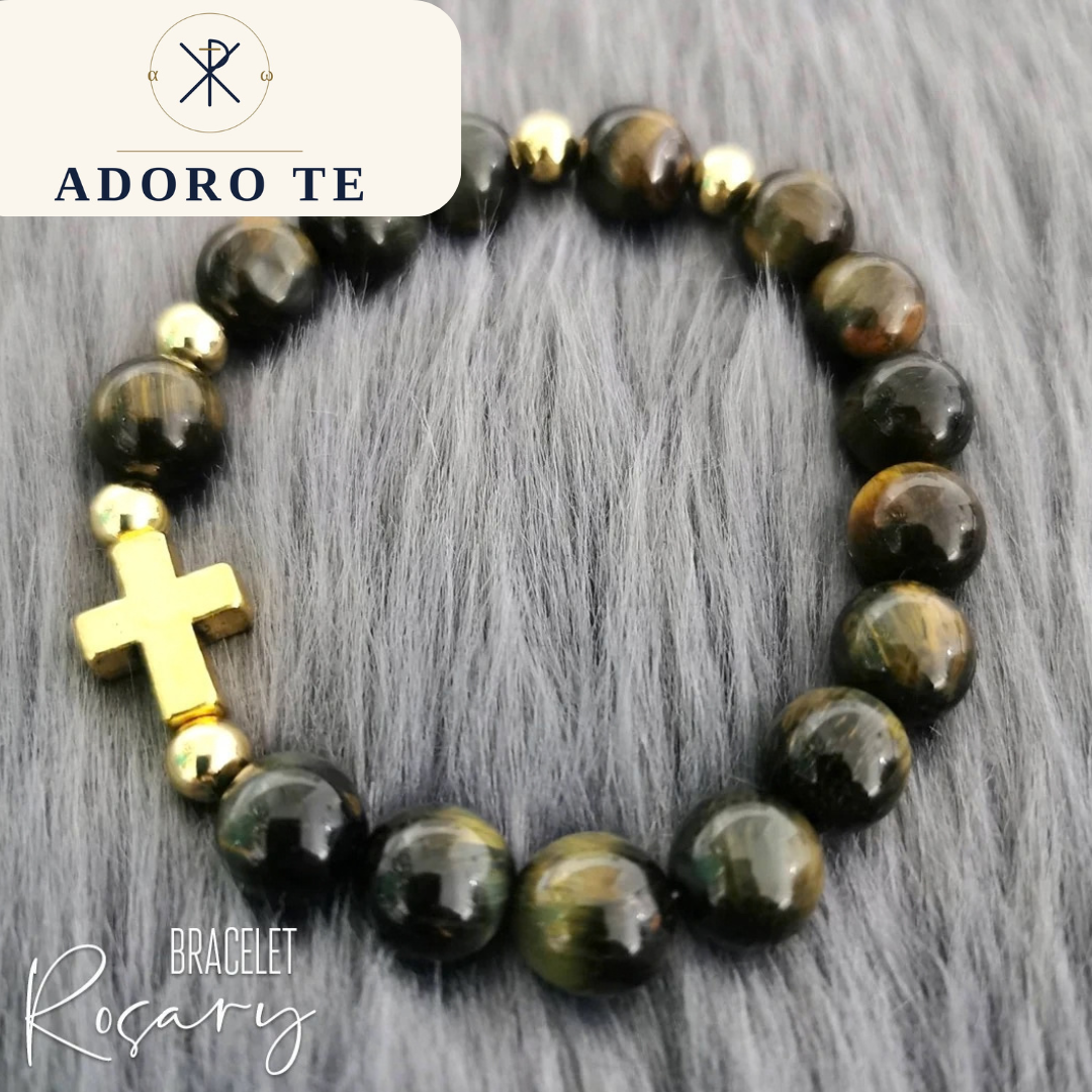 Dark Tiger Eye Stretch Bracelet