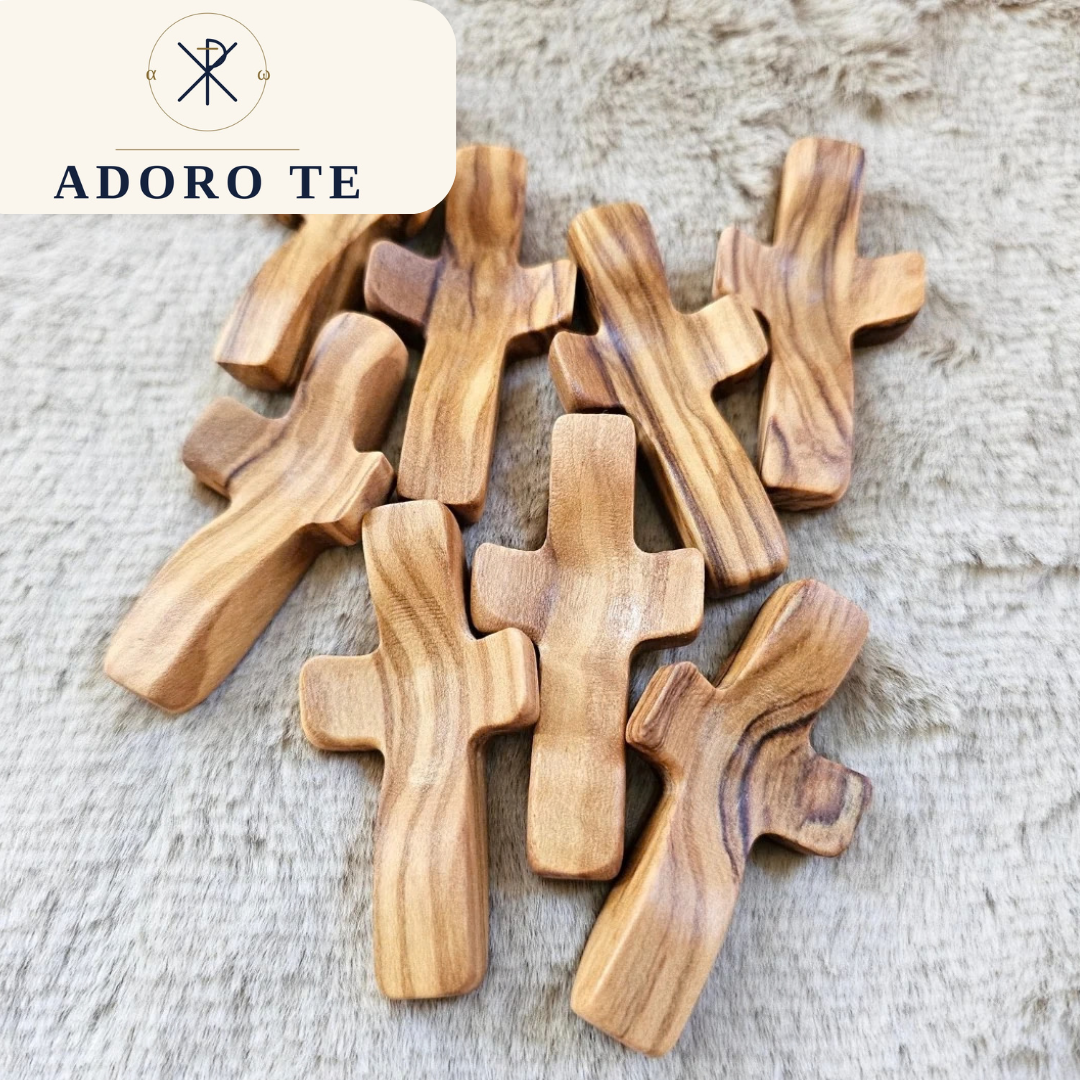 Mini Olive Wood Holding Cross
