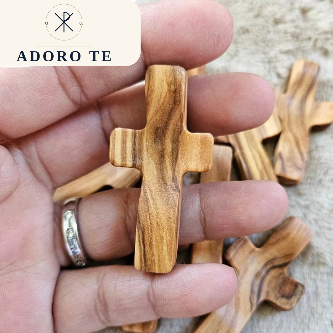 Mini Olive Wood Holding Cross
