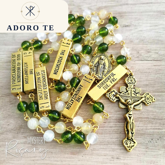Peridot and Citrine Mystery Rosary